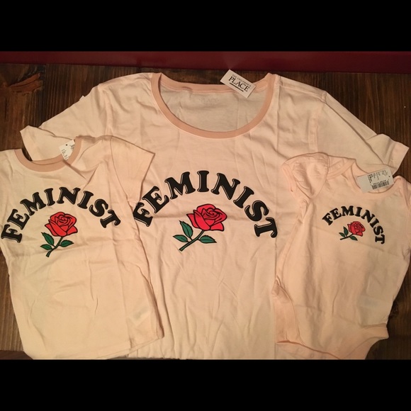 The Children's Place Tops - New XL Pink “Feminist” Adult Shirt